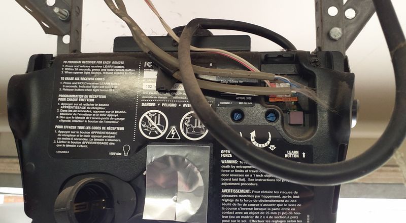 Garage door opener with force settings set dangerously high